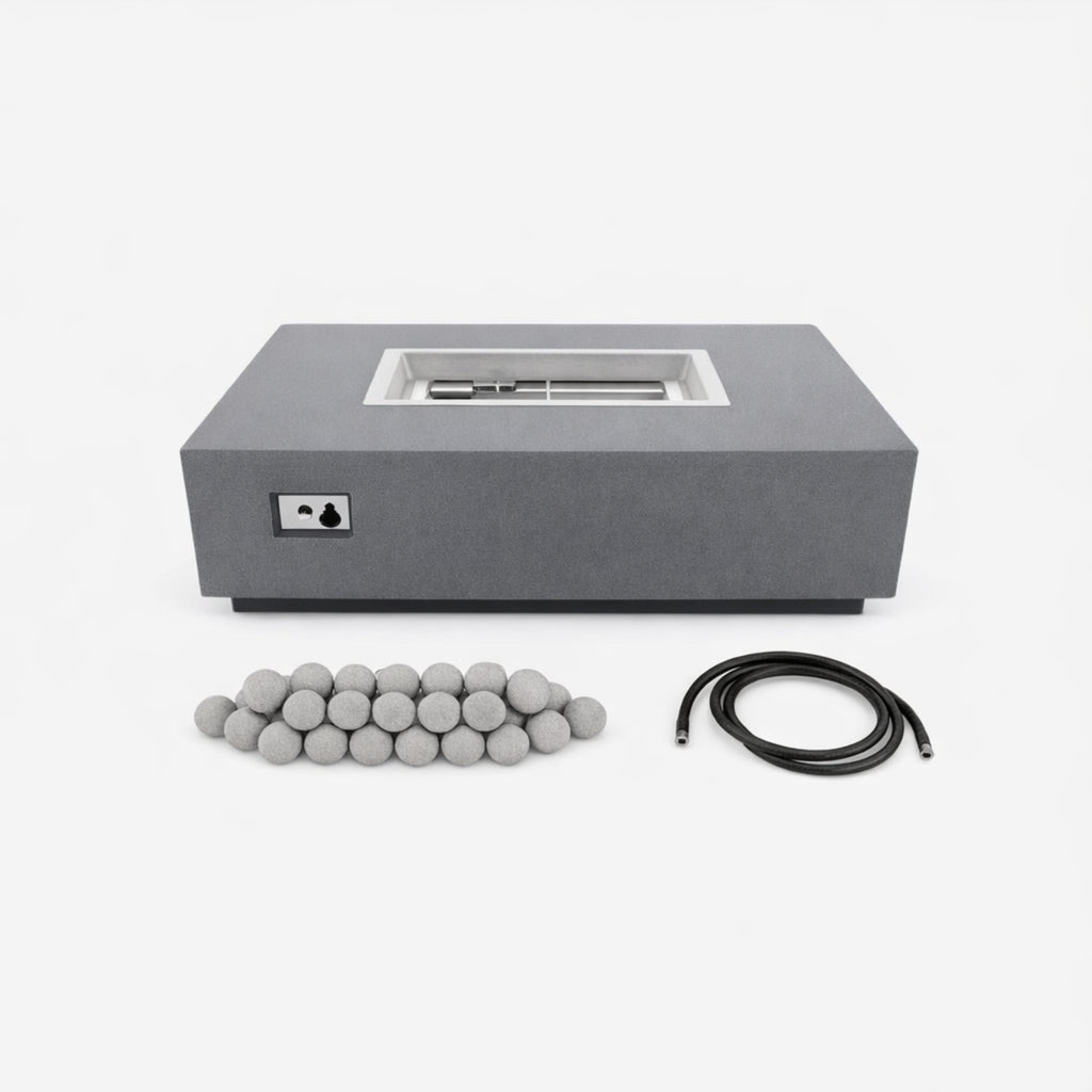 Concrete Fire Pit Table - Rectangular