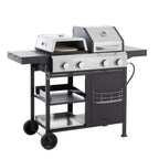 2+2 Multifunctional Gas Barbecue Grill and Covered Grill Combo for Outdoor Cooking