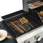 2+2 Multifunctional Gas Barbecue Grill and Covered Grill Combo for Outdoor Cooking