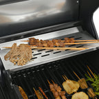 2+2 Multifunctional Gas Barbecue Grill and Covered Grill Combo for Outdoor Cooking