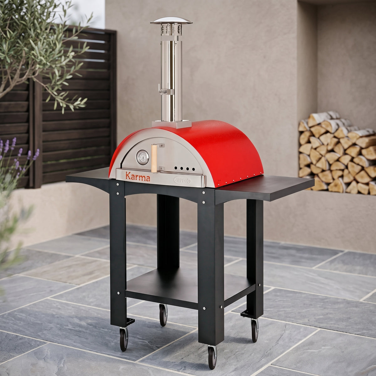 Karma 25 Colored Wood-Fired Oven With Stand/ Cart