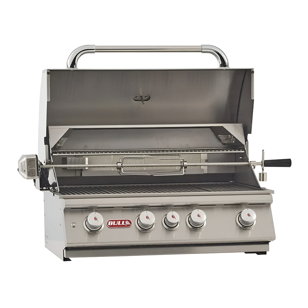 Bull Angus 30-Inch 4-Burner Built-In Propane Gas Grill with Rotisserie - 47628